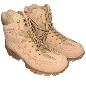 5.AA Unzhuo Make Size 12 Tactical Combat Boots Desert Tan Hiking Hunting EUC